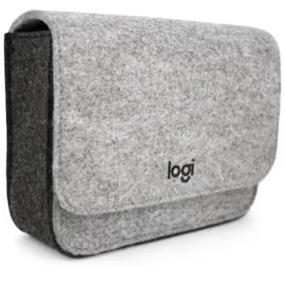 Logitech Travel Case Gray Felt Bag Tech Cass